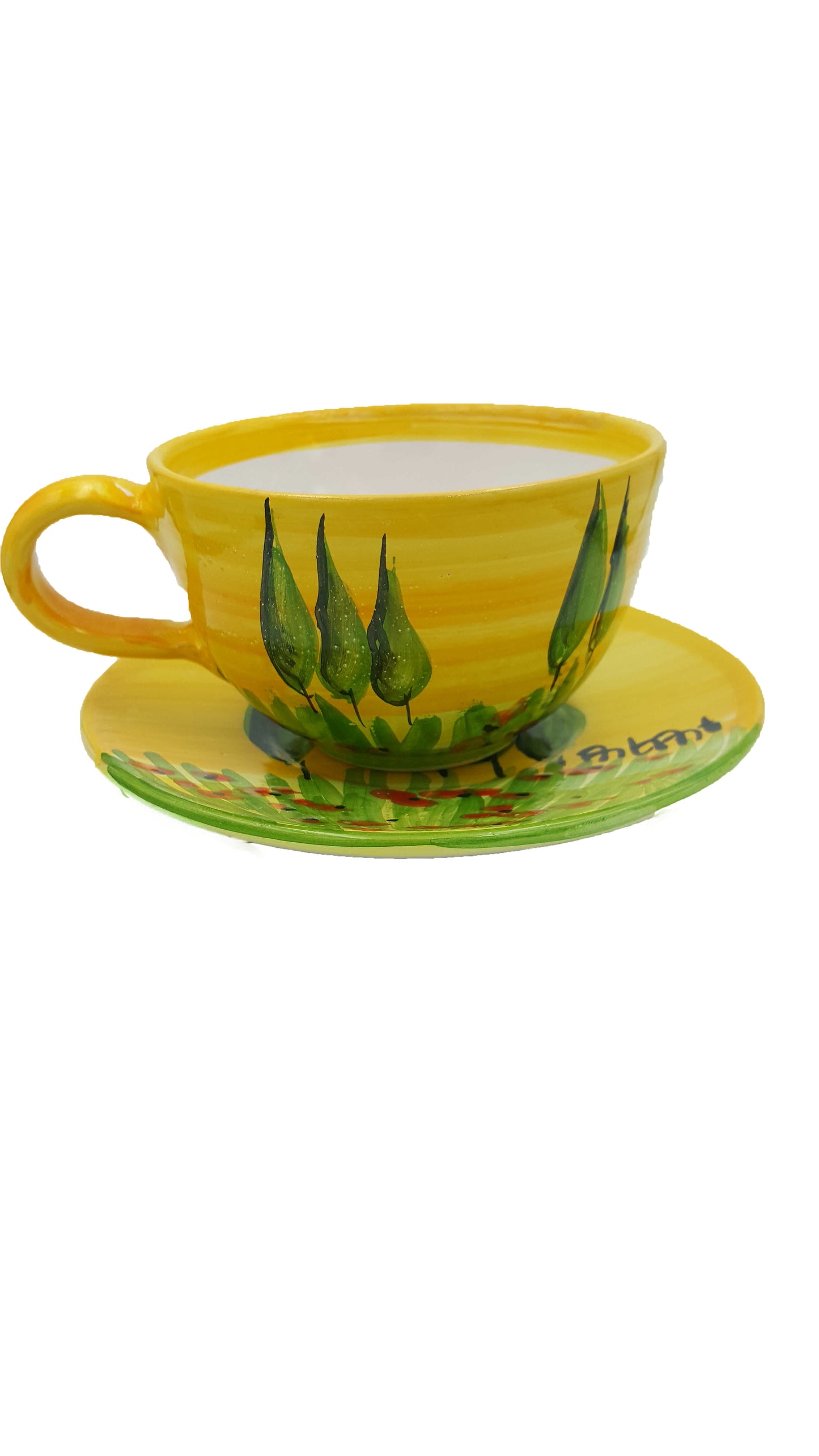 Milk cup with saucer